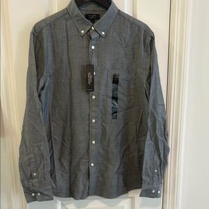 Banana Republic Gray Casual Slim Fit Button Down Shirt